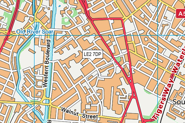 LE2 7DP map - OS VectorMap District (Ordnance Survey)