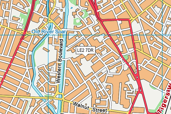 LE2 7DR map - OS VectorMap District (Ordnance Survey)