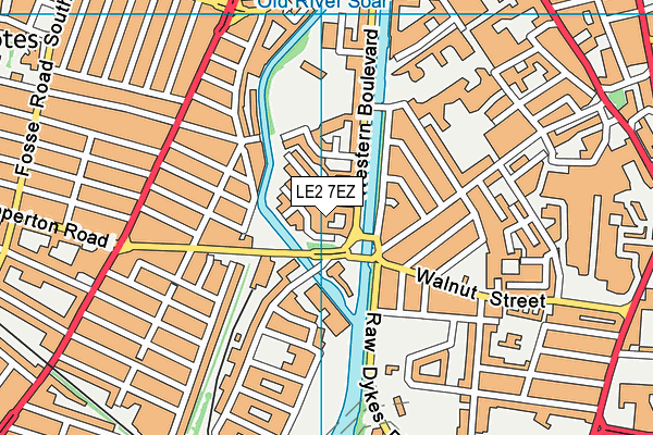 LE2 7EZ map - OS VectorMap District (Ordnance Survey)