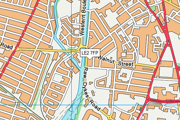 LE2 7FP map - OS VectorMap District (Ordnance Survey)