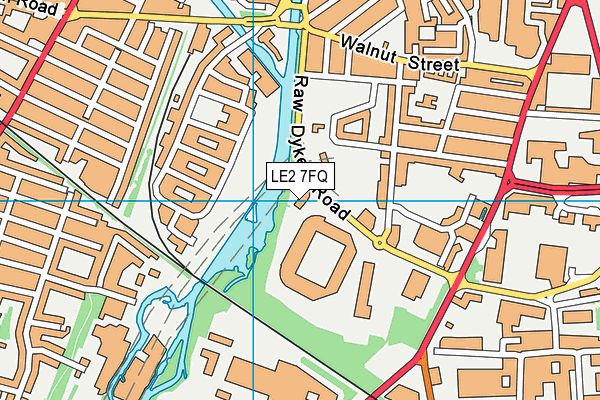 LE2 7FQ map - OS VectorMap District (Ordnance Survey)