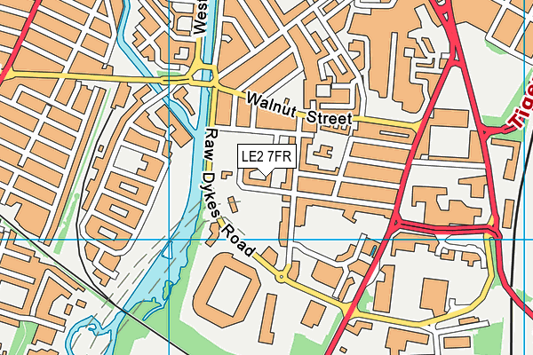LE2 7FR map - OS VectorMap District (Ordnance Survey)