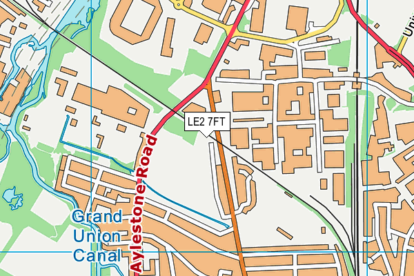 LE2 7FT map - OS VectorMap District (Ordnance Survey)