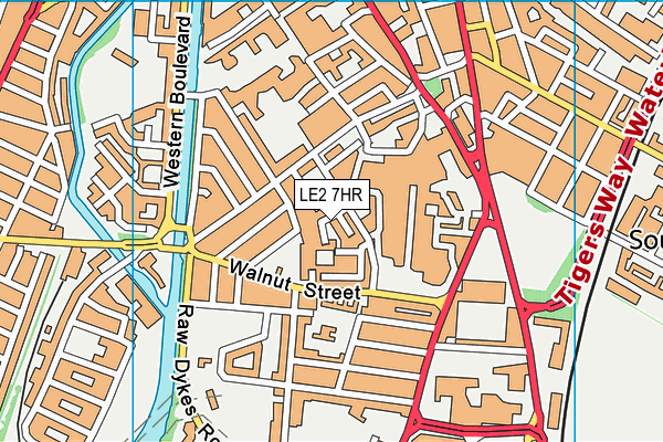 LE2 7HR map - OS VectorMap District (Ordnance Survey)