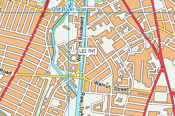 LE2 7HT map - OS VectorMap District (Ordnance Survey)