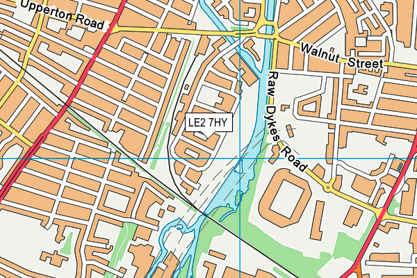 LE2 7HY map - OS VectorMap District (Ordnance Survey)
