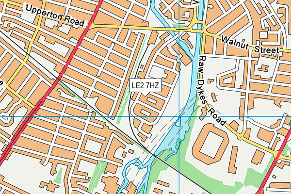 LE2 7HZ map - OS VectorMap District (Ordnance Survey)