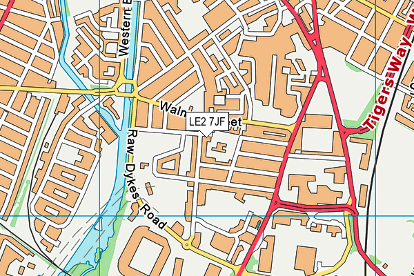 LE2 7JF map - OS VectorMap District (Ordnance Survey)