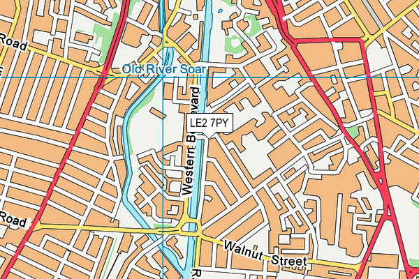 LE2 7PY map - OS VectorMap District (Ordnance Survey)