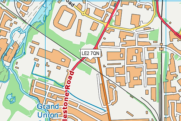 LE2 7QN map - OS VectorMap District (Ordnance Survey)