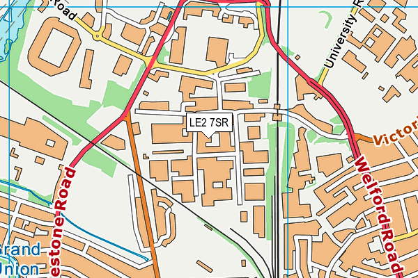 Leicester Sports Centre Ltd map (LE2 7SR) - OS VectorMap District (Ordnance Survey)