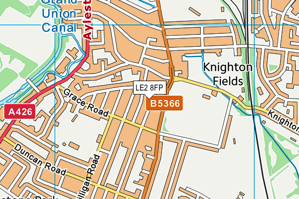 LE2 8FP map - OS VectorMap District (Ordnance Survey)