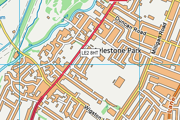 LE2 8HT map - OS VectorMap District (Ordnance Survey)