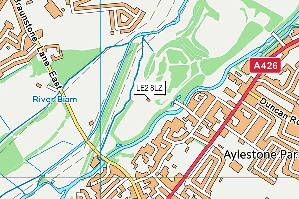 St Andrews Sports Club map (LE2 8LZ) - OS VectorMap District (Ordnance Survey)