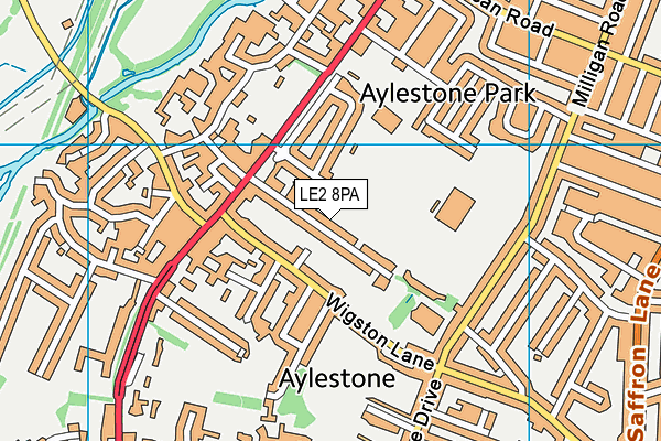 Leicester City Wfc Training Ground map (LE2 8PA) - OS VectorMap District (Ordnance Survey)