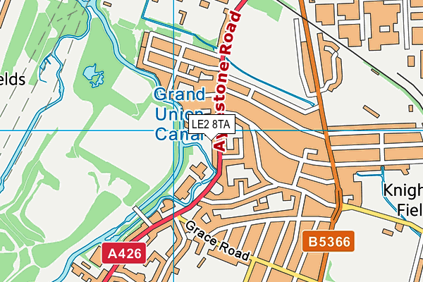 LE2 8TA map - OS VectorMap District (Ordnance Survey)