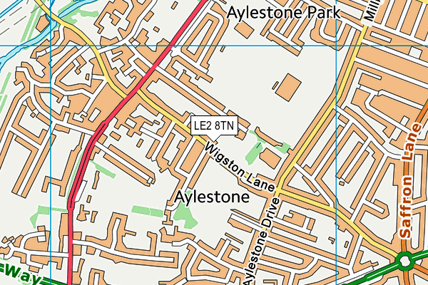 Montrose School map (LE2 8TN) - OS VectorMap District (Ordnance Survey)