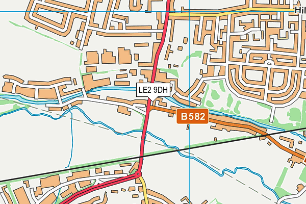 LE2 9DH map - OS VectorMap District (Ordnance Survey)