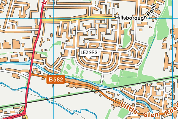 LE2 9RS map - OS VectorMap District (Ordnance Survey)