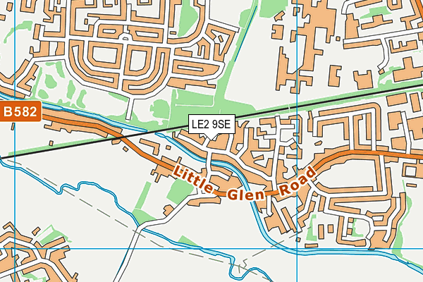 LE2 9SE map - OS VectorMap District (Ordnance Survey)