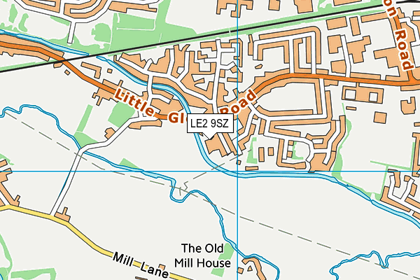 LE2 9SZ map - OS VectorMap District (Ordnance Survey)