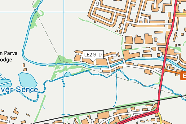 LE2 9TD map - OS VectorMap District (Ordnance Survey)