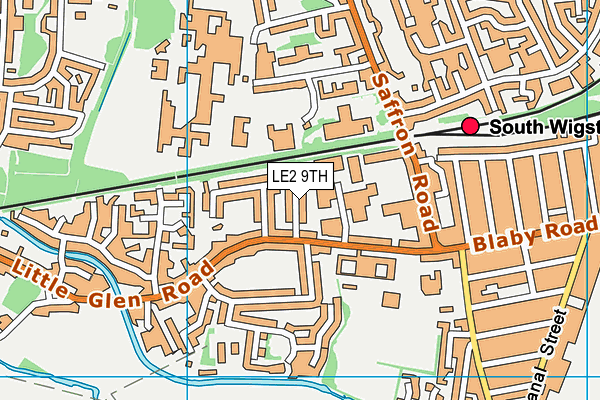 LE2 9TH map - OS VectorMap District (Ordnance Survey)