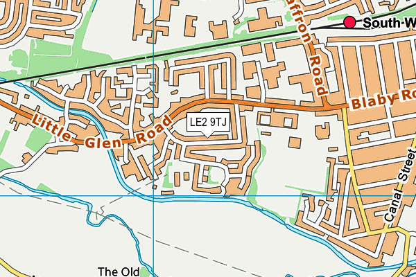 LE2 9TJ map - OS VectorMap District (Ordnance Survey)