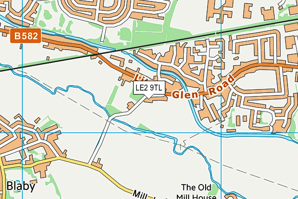 LE2 9TL map - OS VectorMap District (Ordnance Survey)