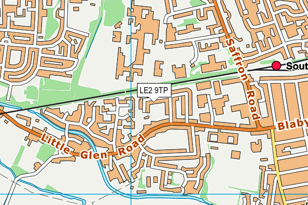 LE2 9TP map - OS VectorMap District (Ordnance Survey)
