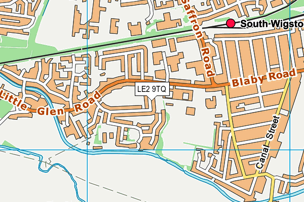LE2 9TQ map - OS VectorMap District (Ordnance Survey)