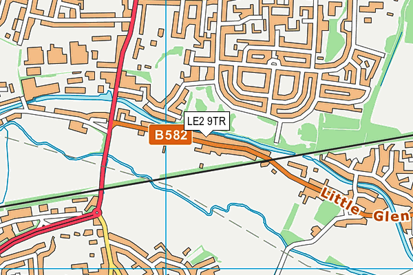 LE2 9TR map - OS VectorMap District (Ordnance Survey)