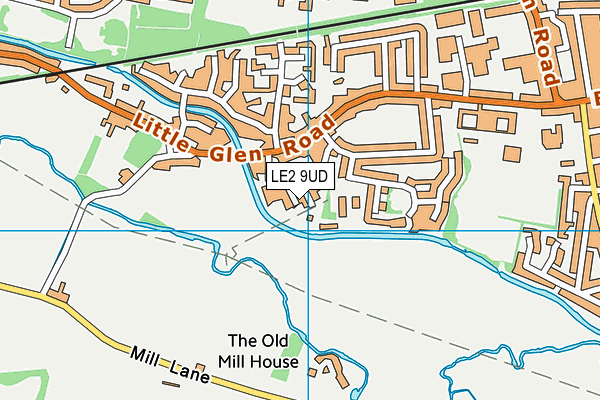 LE2 9UD map - OS VectorMap District (Ordnance Survey)