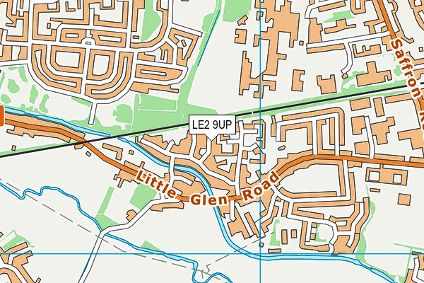 LE2 9UP map - OS VectorMap District (Ordnance Survey)