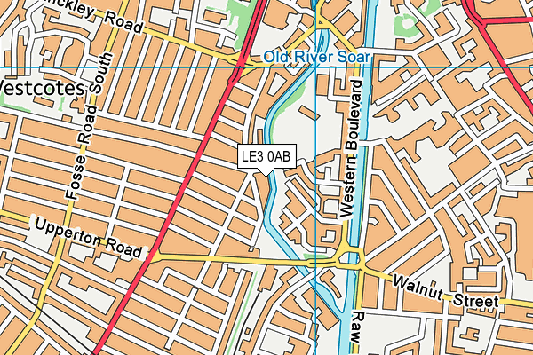 LE3 0AB map - OS VectorMap District (Ordnance Survey)