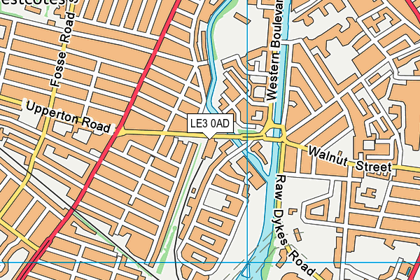LE3 0AD map - OS VectorMap District (Ordnance Survey)
