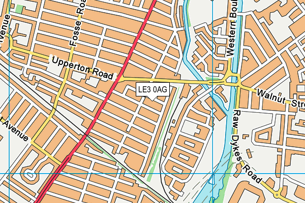 LE3 0AG map - OS VectorMap District (Ordnance Survey)