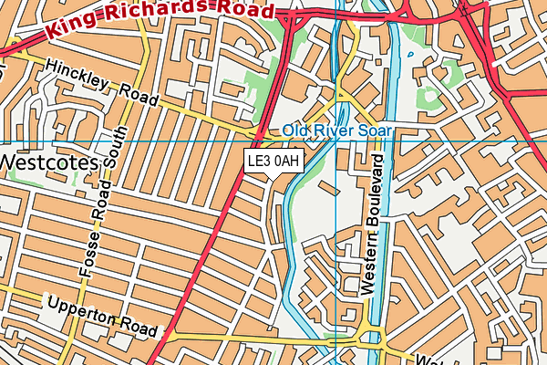 LE3 0AH map - OS VectorMap District (Ordnance Survey)