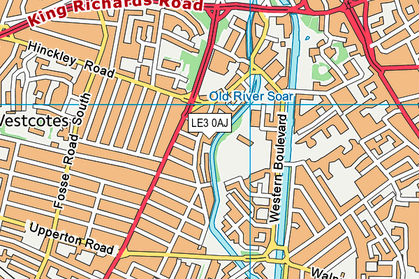 LE3 0AJ map - OS VectorMap District (Ordnance Survey)