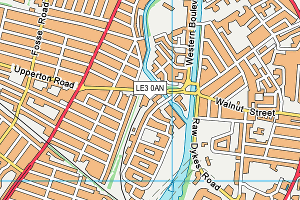 LE3 0AN map - OS VectorMap District (Ordnance Survey)