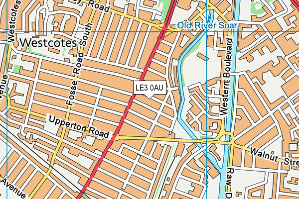 LE3 0AU map - OS VectorMap District (Ordnance Survey)