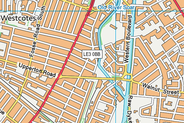 LE3 0BB map - OS VectorMap District (Ordnance Survey)