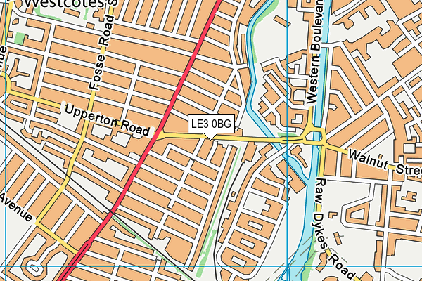 LE3 0BG map - OS VectorMap District (Ordnance Survey)