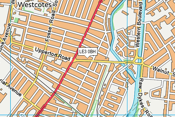 LE3 0BH map - OS VectorMap District (Ordnance Survey)