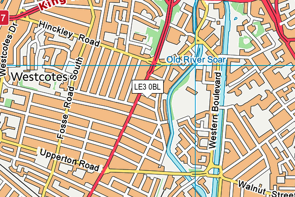 LE3 0BL map - OS VectorMap District (Ordnance Survey)
