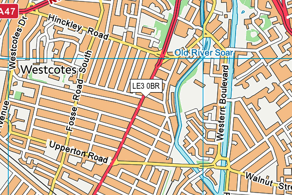 LE3 0BR map - OS VectorMap District (Ordnance Survey)