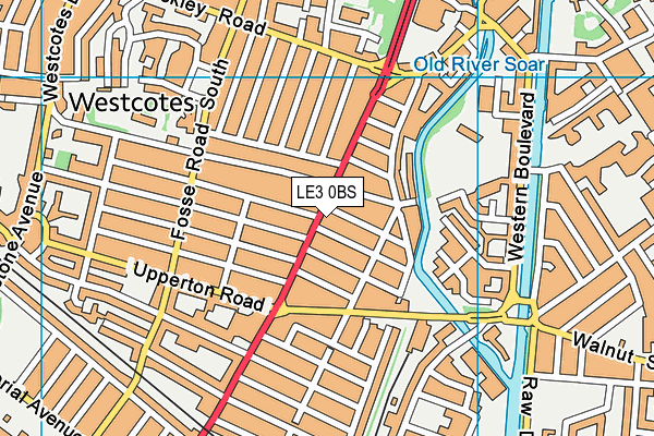 LE3 0BS map - OS VectorMap District (Ordnance Survey)