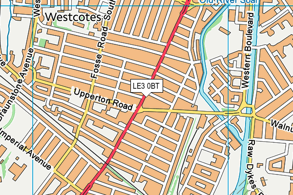 LE3 0BT map - OS VectorMap District (Ordnance Survey)