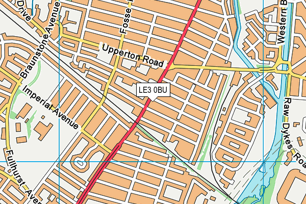 LE3 0BU map - OS VectorMap District (Ordnance Survey)