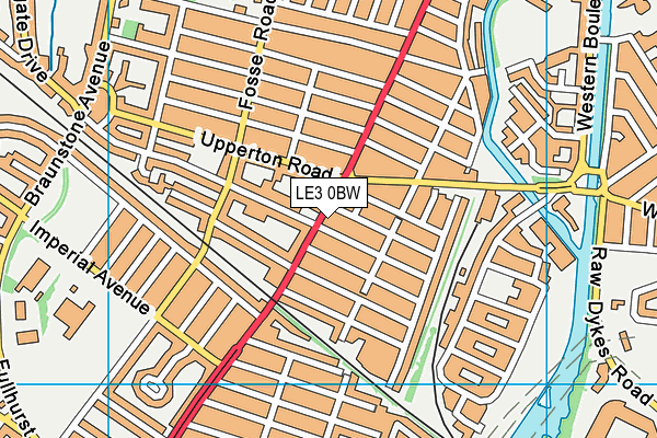 LE3 0BW map - OS VectorMap District (Ordnance Survey)